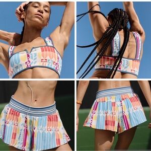 NWT Set of Roll With It Printed Bra And Hall Of Fame Printed Shorts